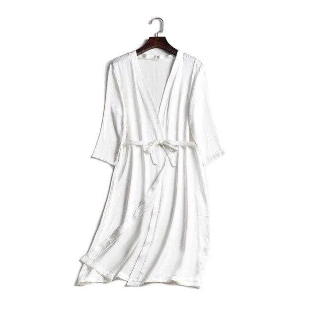 100% Natural Silk Healthy Sleep Robes For Women