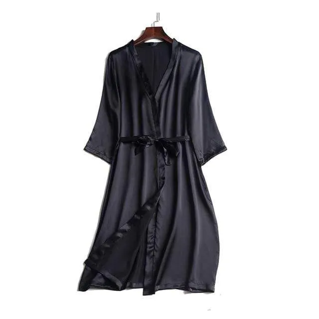 100% Natural Silk Healthy Sleep Robes For Women