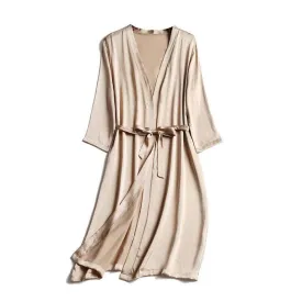 100% Natural Silk Healthy Sleep Robes For Women