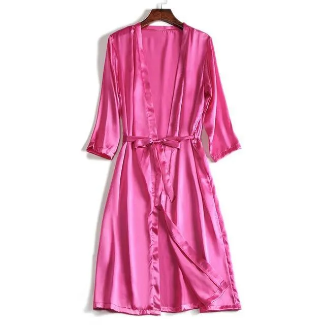 100% Natural Silk Healthy Sleep Robes For Women