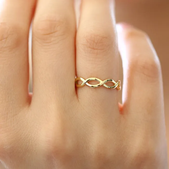 14k Gold Infinity Band