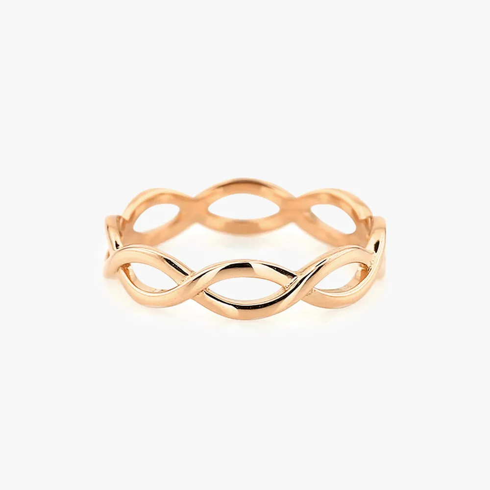 14k Gold Infinity Band