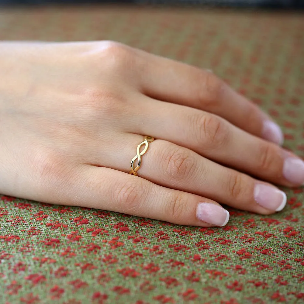 14k Gold Infinity Band