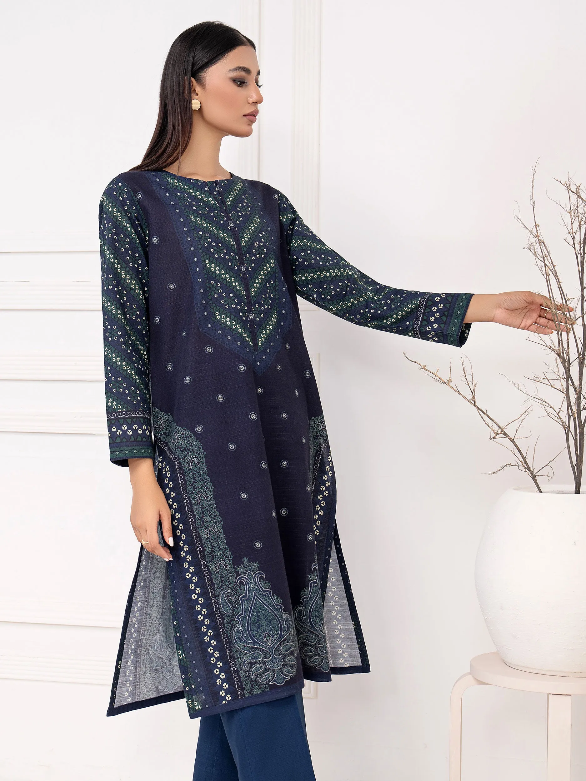 2 Piece Khaddar Suit-Printed (Unstitched)