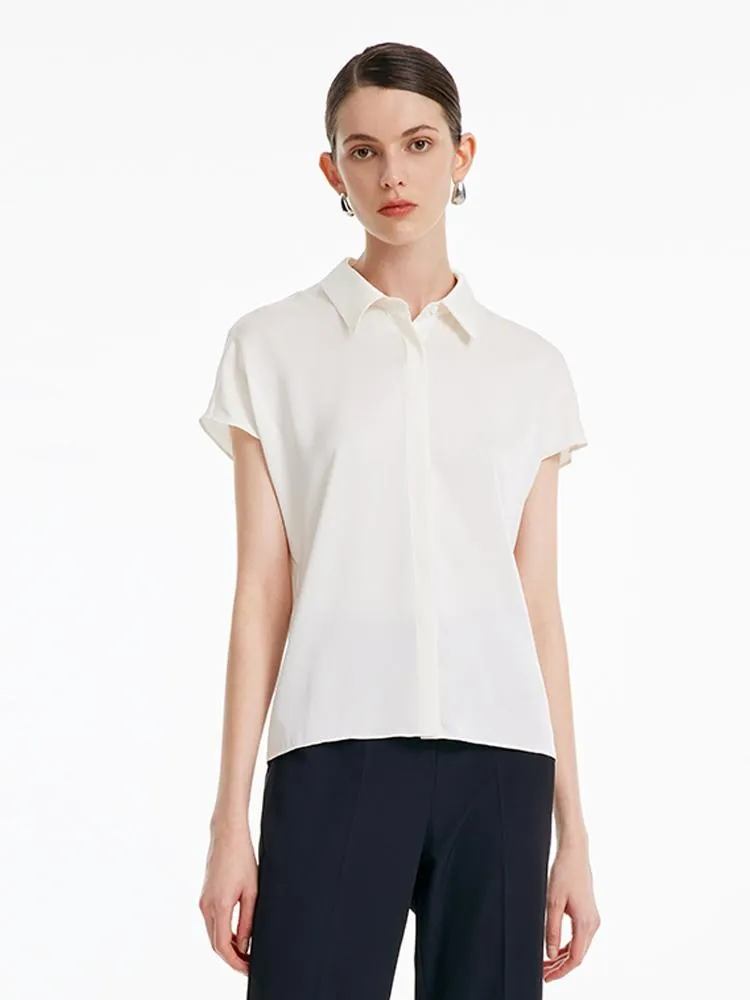 22 Momme Silk Short Sleeve Women Shirt