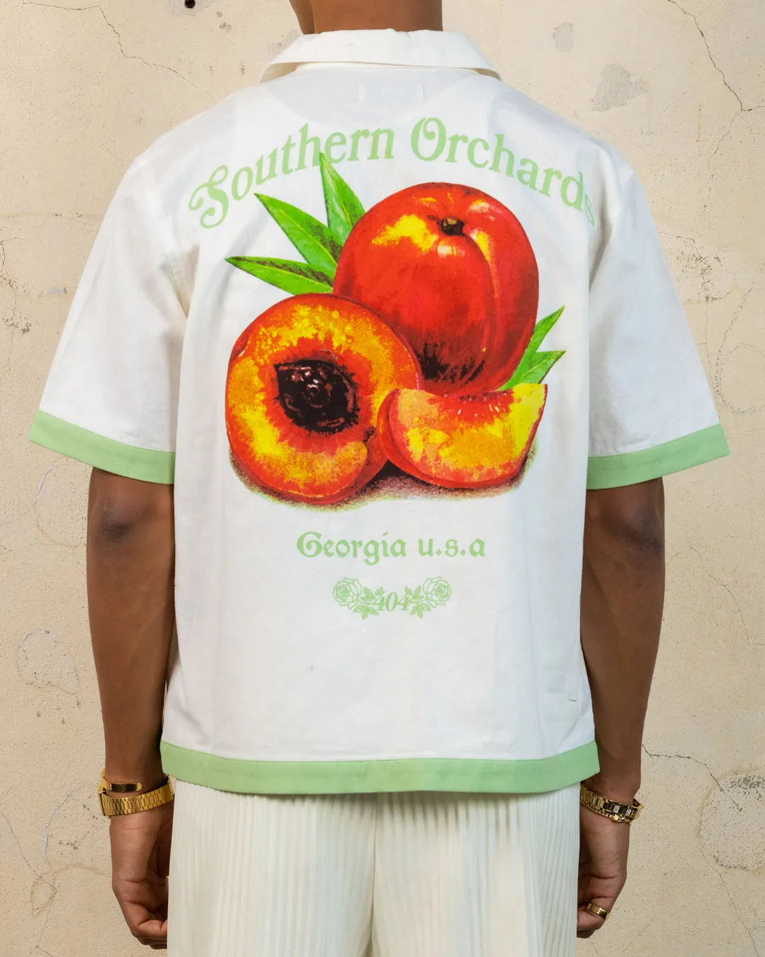 404 Southern Orchards Button Up T-Shirt Ecru