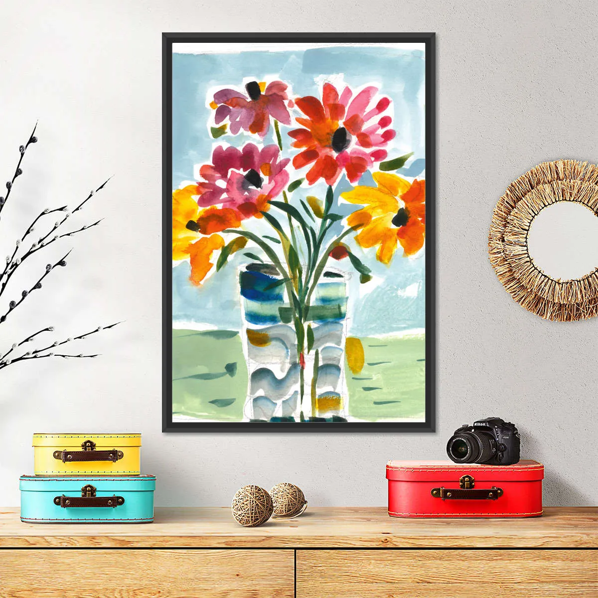 A Floral Gift Wall Art