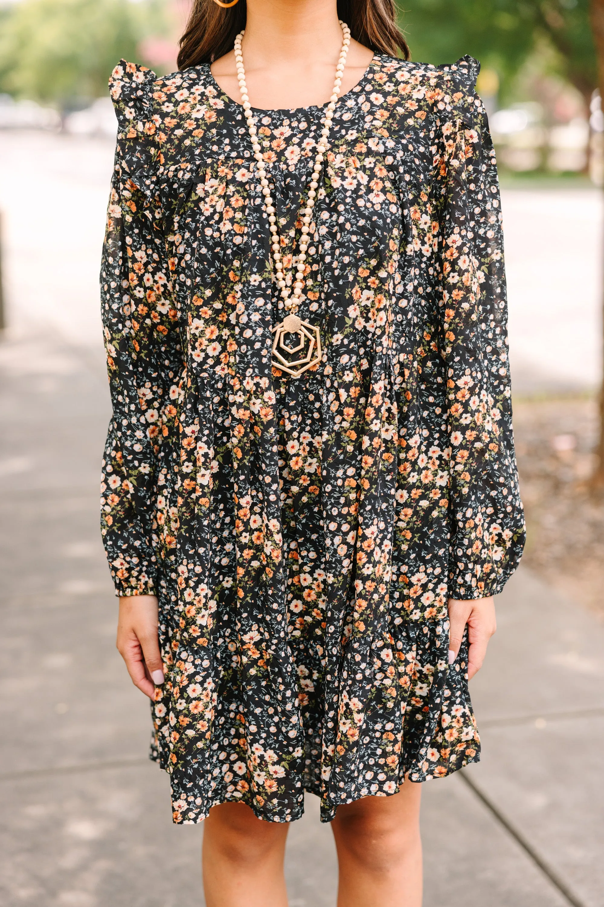 All Love Black Ditsy Floral Dress