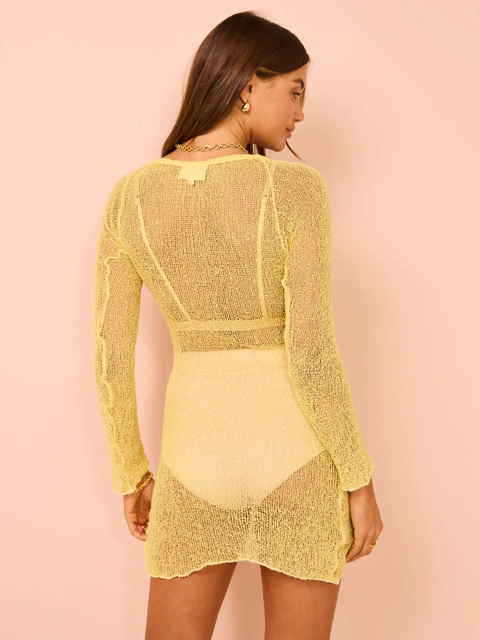 Ambra Maddalena Andy Mini Dress in Butter