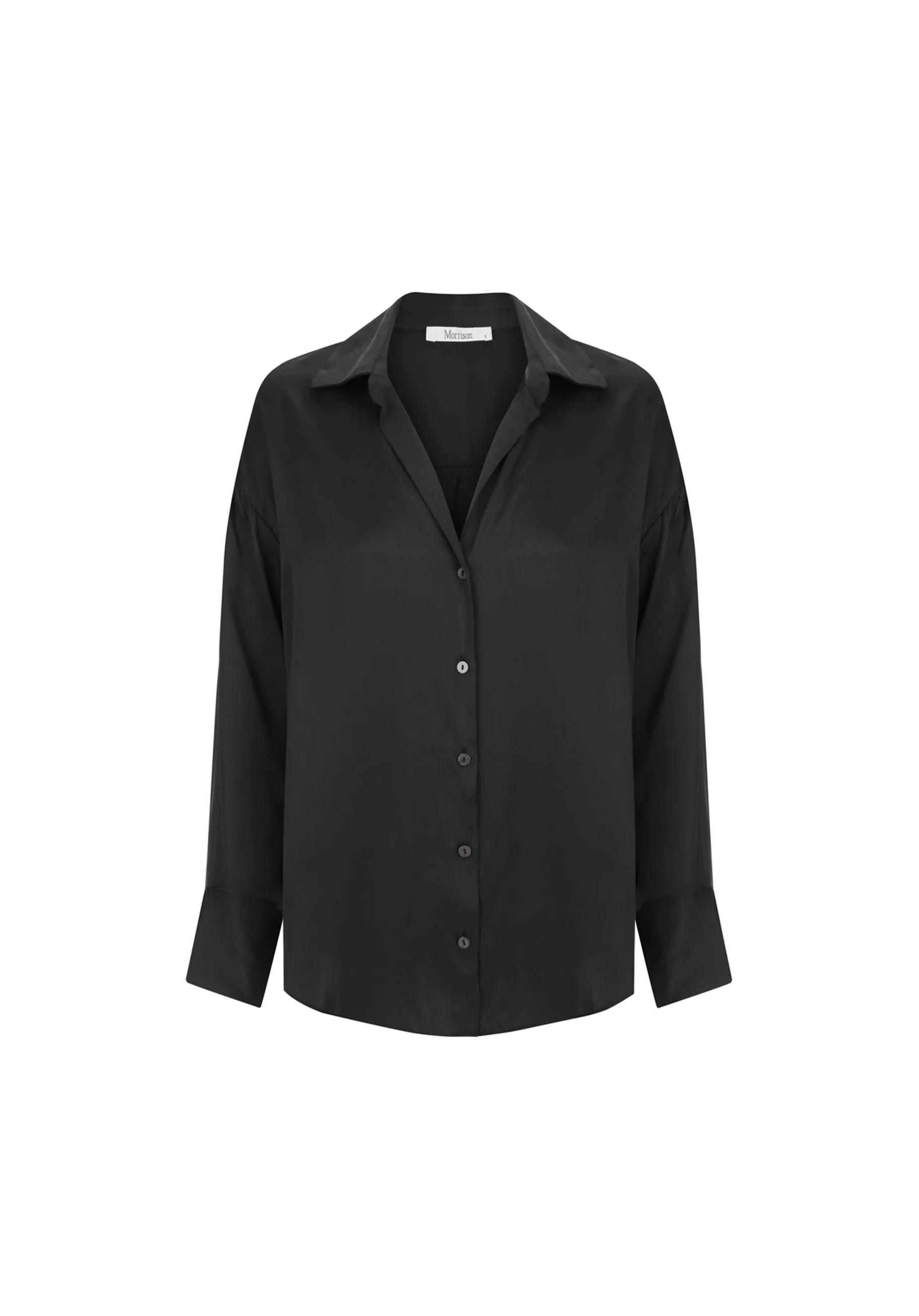 Anais Silk Shirt_Black