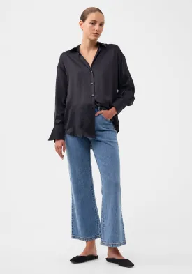 Anais Silk Shirt_Black