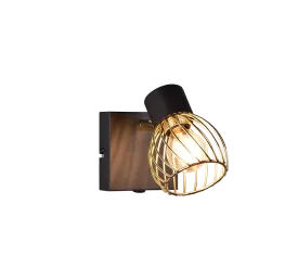 Ardon Wall/Ceiling Spotlight - Black & Gold