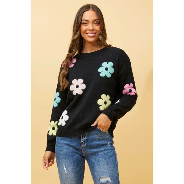 ASTER FLORAL KNIT JUMPER