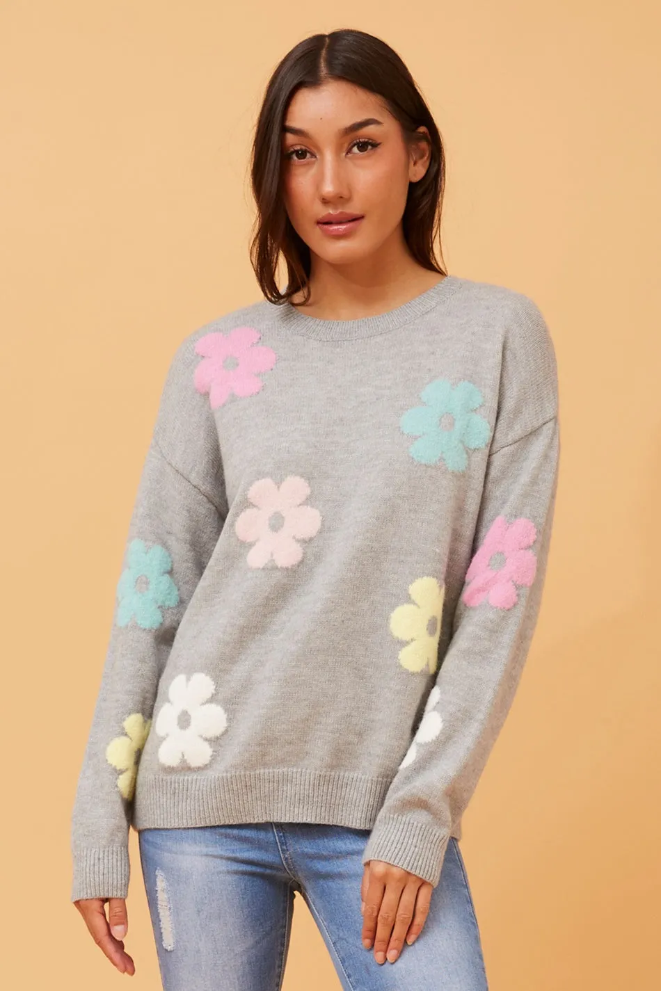 ASTER FLORAL KNIT JUMPER