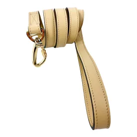 Athena Dog Leash in Vanilla & Gold