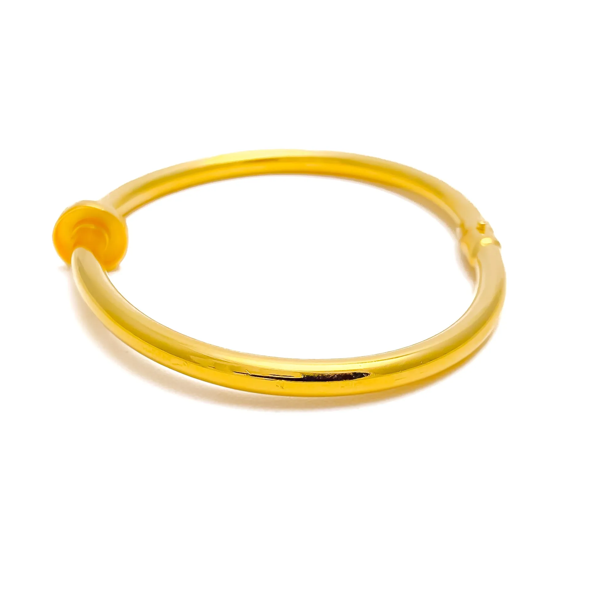 Attractive 22K Gold Nail Bangle Bracelet