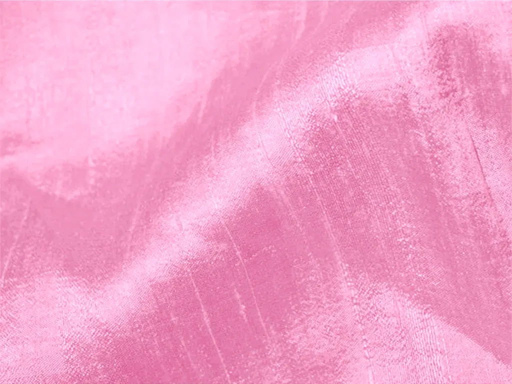 Baby Pink Plain Bangalore Raw Silk Fabric