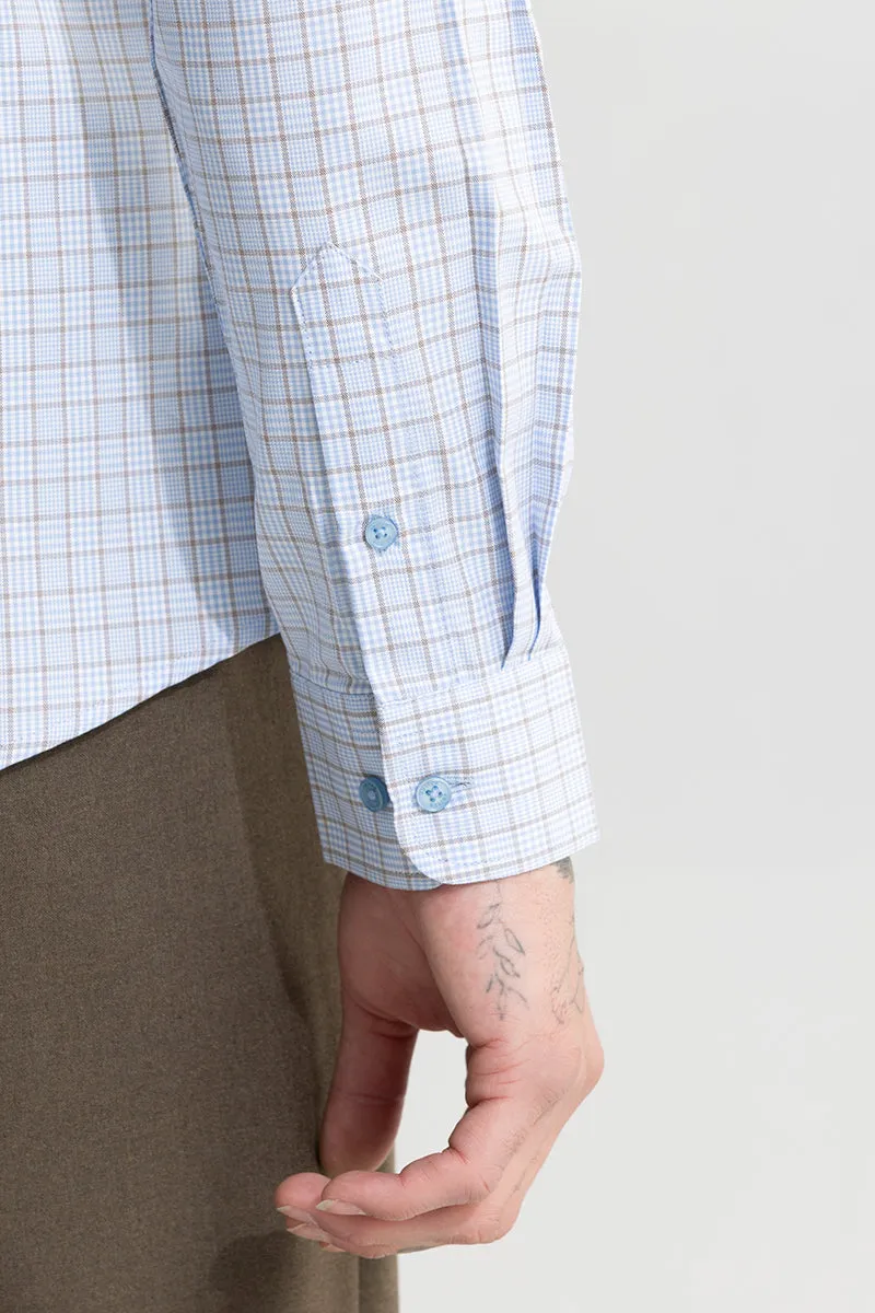 Blue Shirt - Balanced Checks: Modern and Stylish Mens Clothing