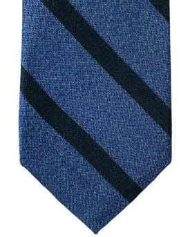 Barba Necktie Midnight Blue Stripes Design - Sevenfold Tie