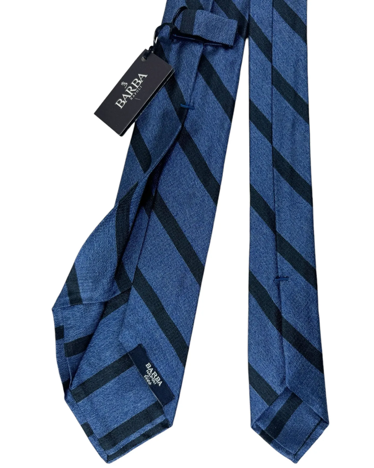 Barba Necktie Midnight Blue Stripes Design - Sevenfold Tie