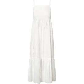 Beautiful Tara strap dress in delicious linen quality / 100026 - White