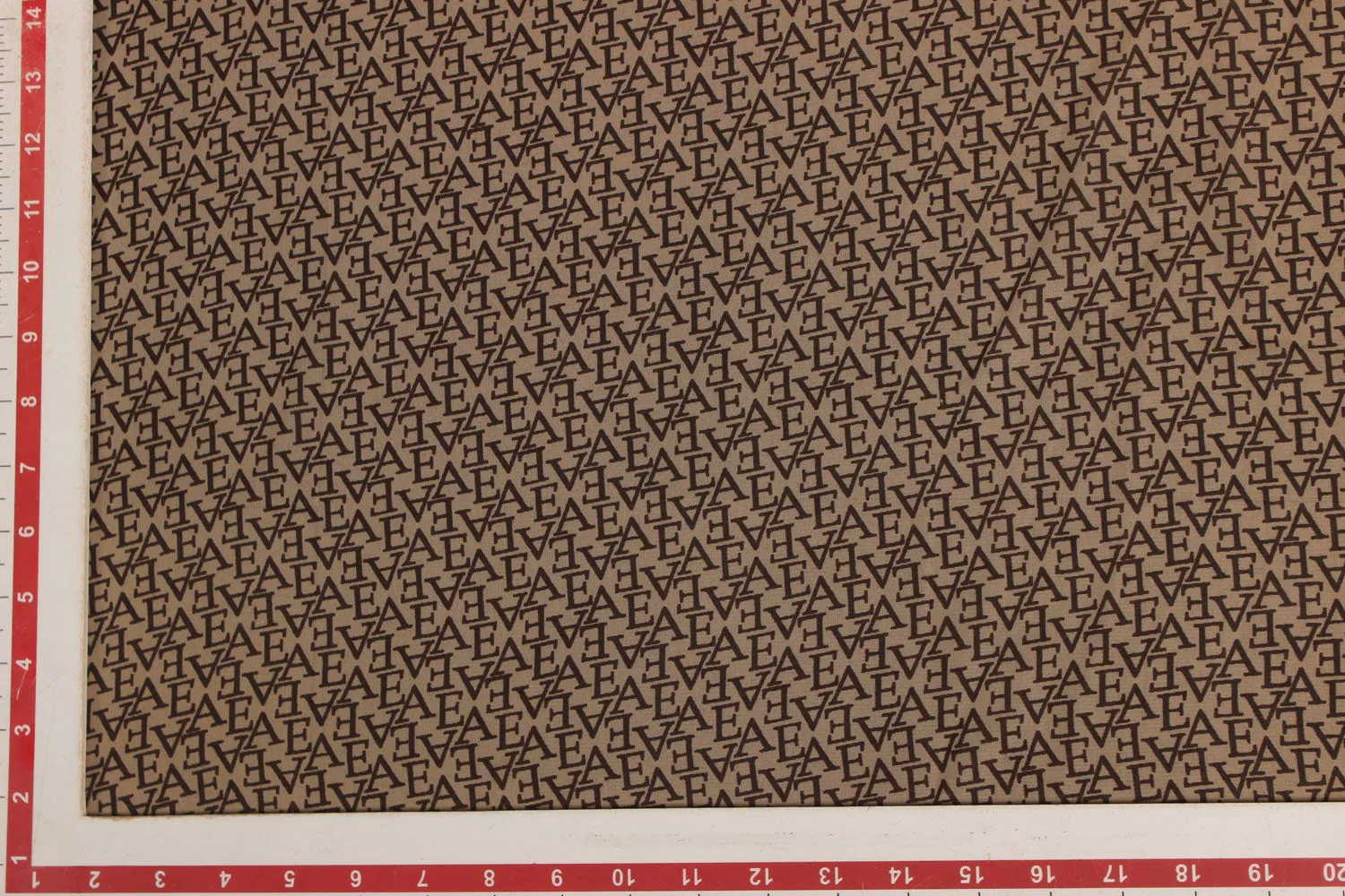 Beige & Brown Printed Georgette Fabric