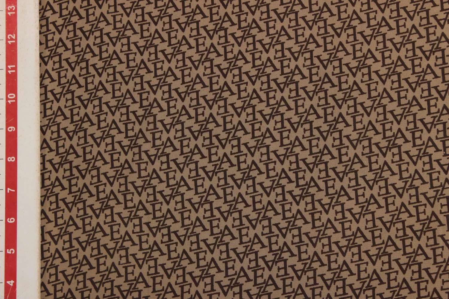 Beige & Brown Printed Georgette Fabric