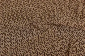 Beige & Brown Printed Georgette Fabric