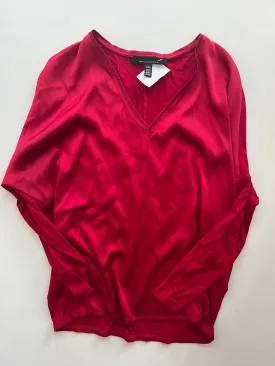 Blouse Long Sleeve By White House Black Market O In Red, Size: Xxs