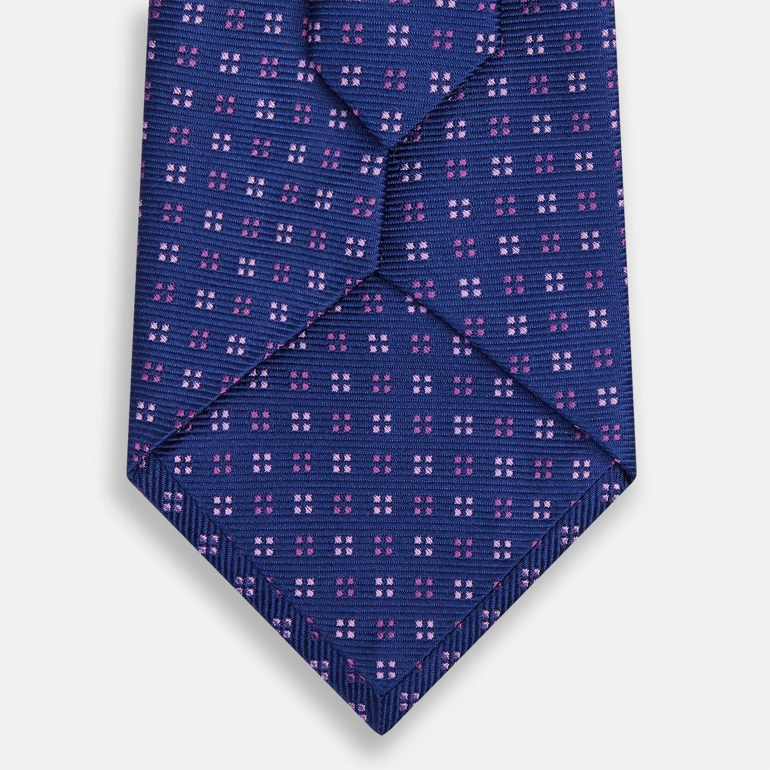 Blue and Pink Multi Dot Silk Tie