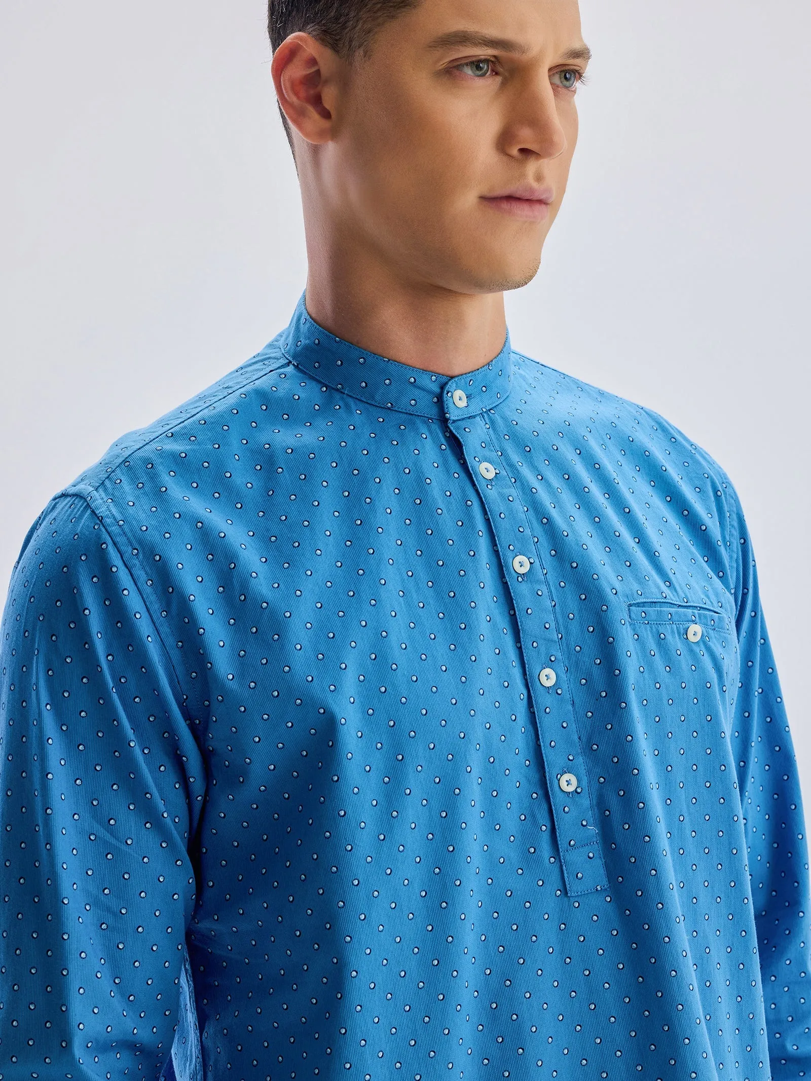 Blue Printed Kurta