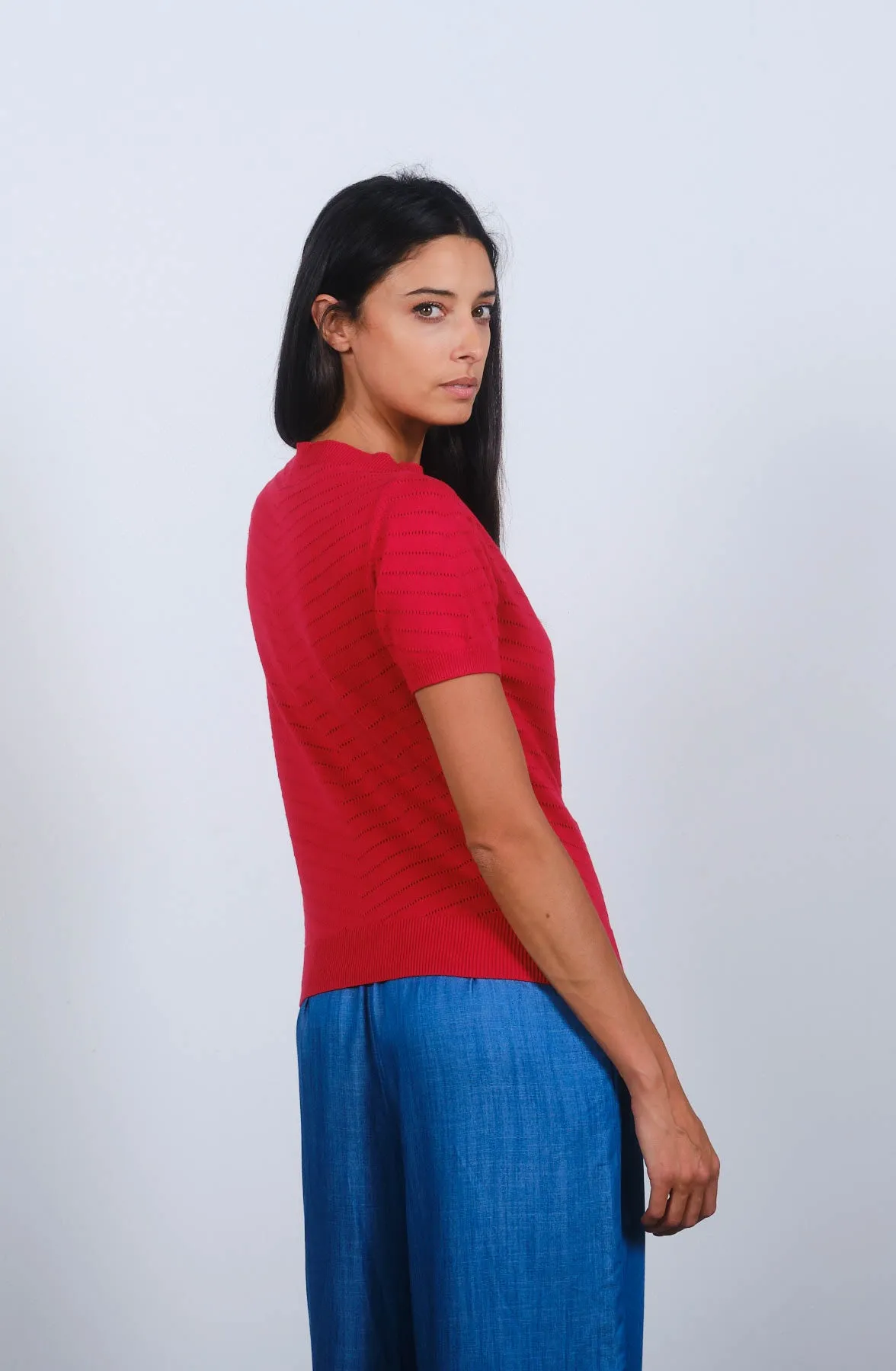 Boatneck in Toreador Red