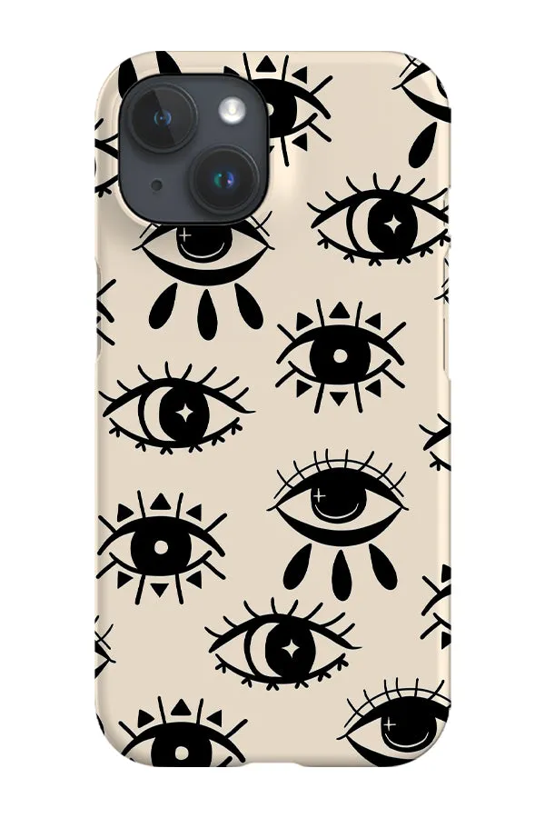 Bohemian Abstract Eye Scatter Phone Case (Cream)