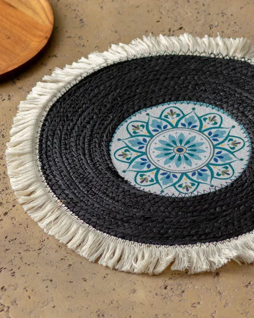 Bohemian Mandala Placemat - Black