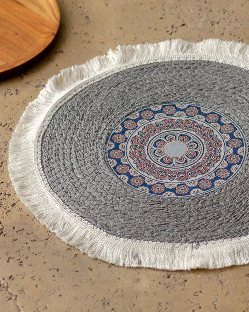 Bohemian Mandala Placemat - Grey