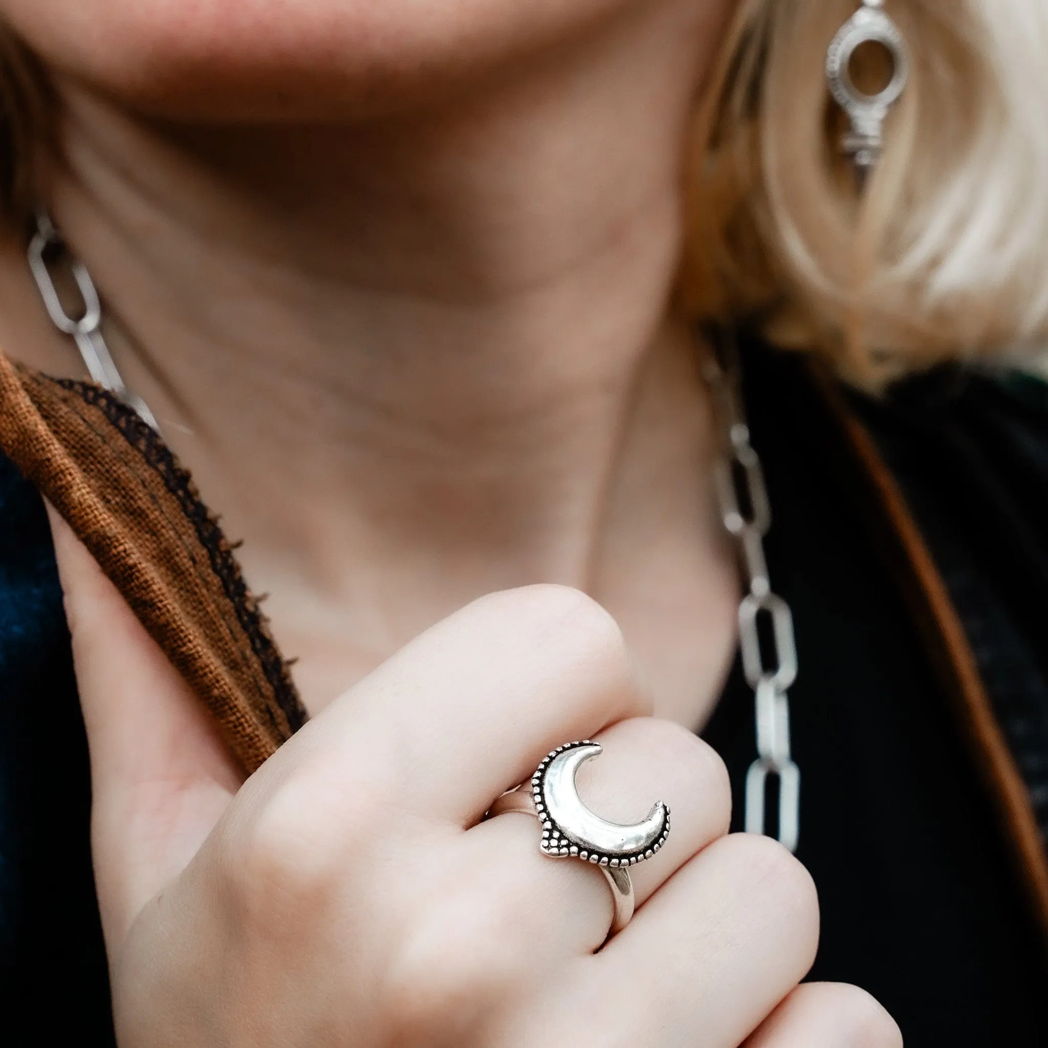 Bohemian Moon Ring