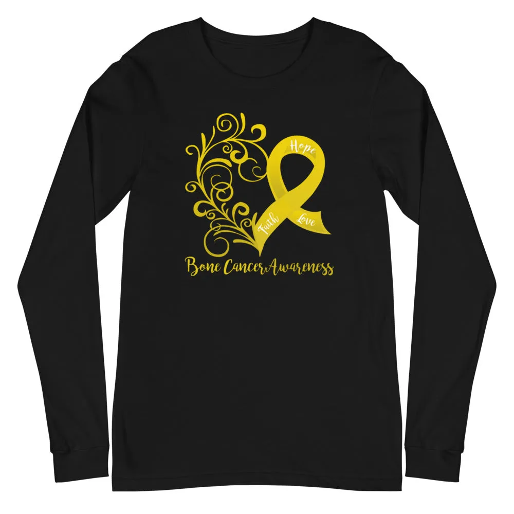 Bone Cancer Awareness Long Sleeve Tee (Several Colors Available)