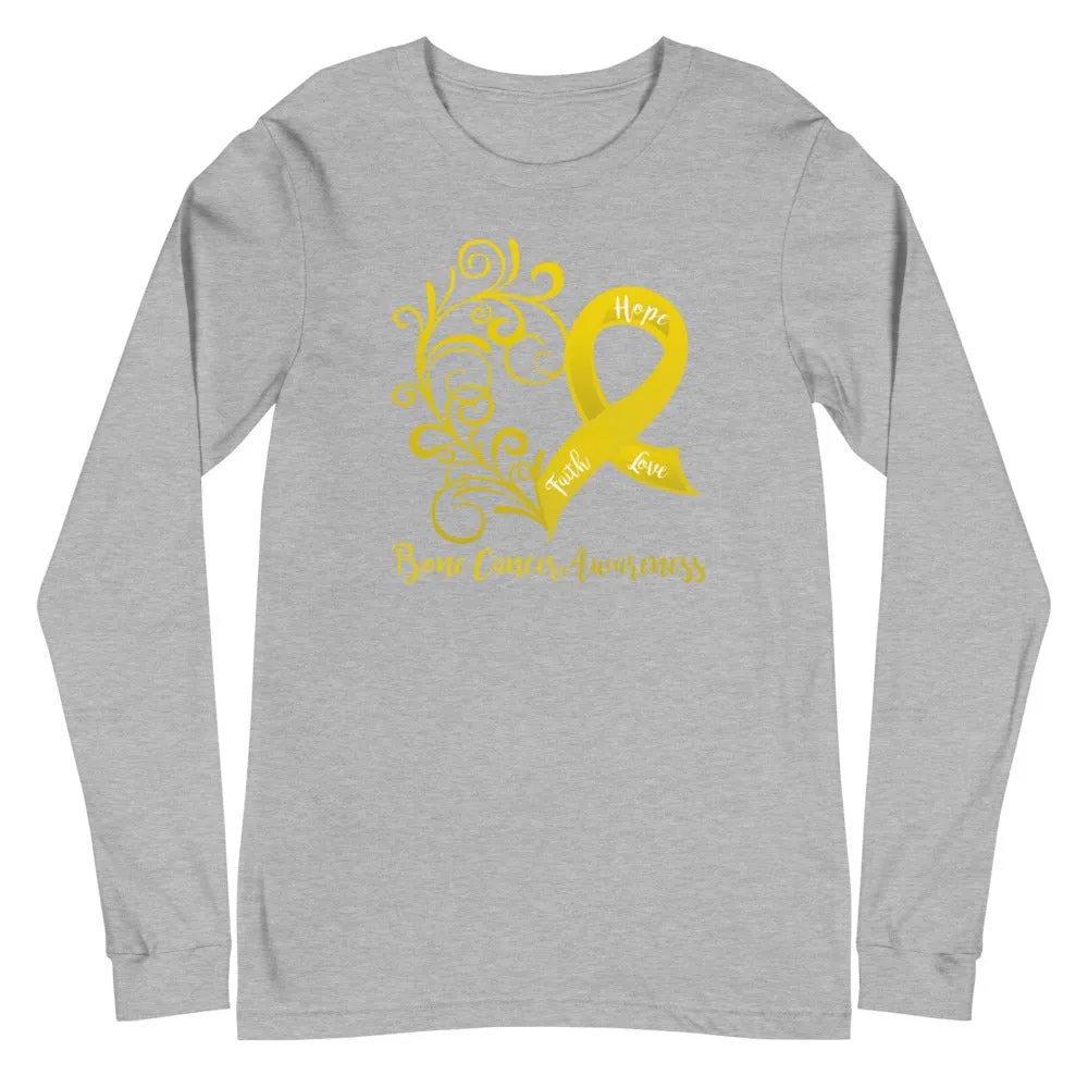 Bone Cancer Awareness Long Sleeve Tee (Several Colors Available)