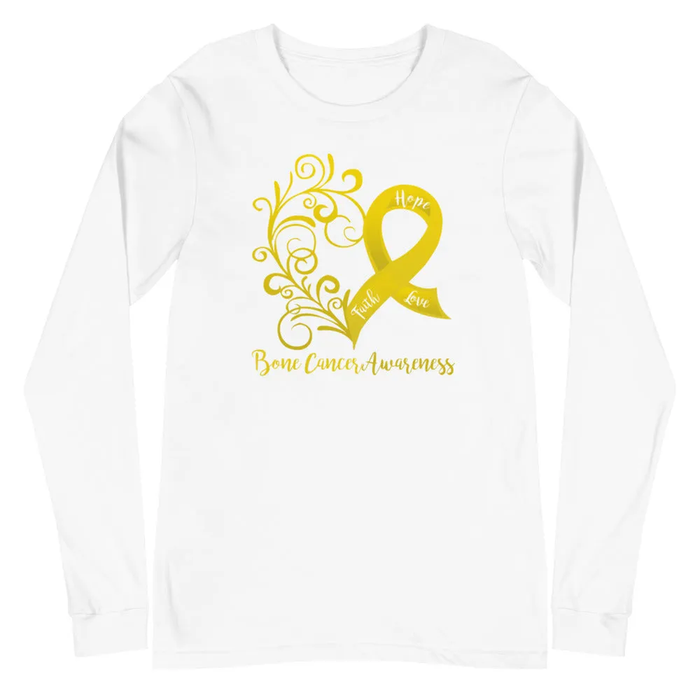 Bone Cancer Awareness Long Sleeve Tee (Several Colors Available)