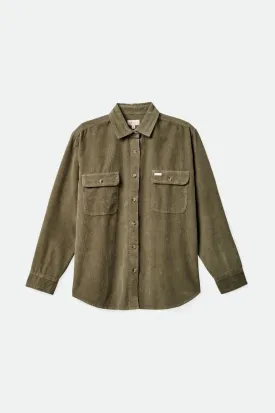 Bowery Boyfriend Corduroy Overshirt - Olive Surplus