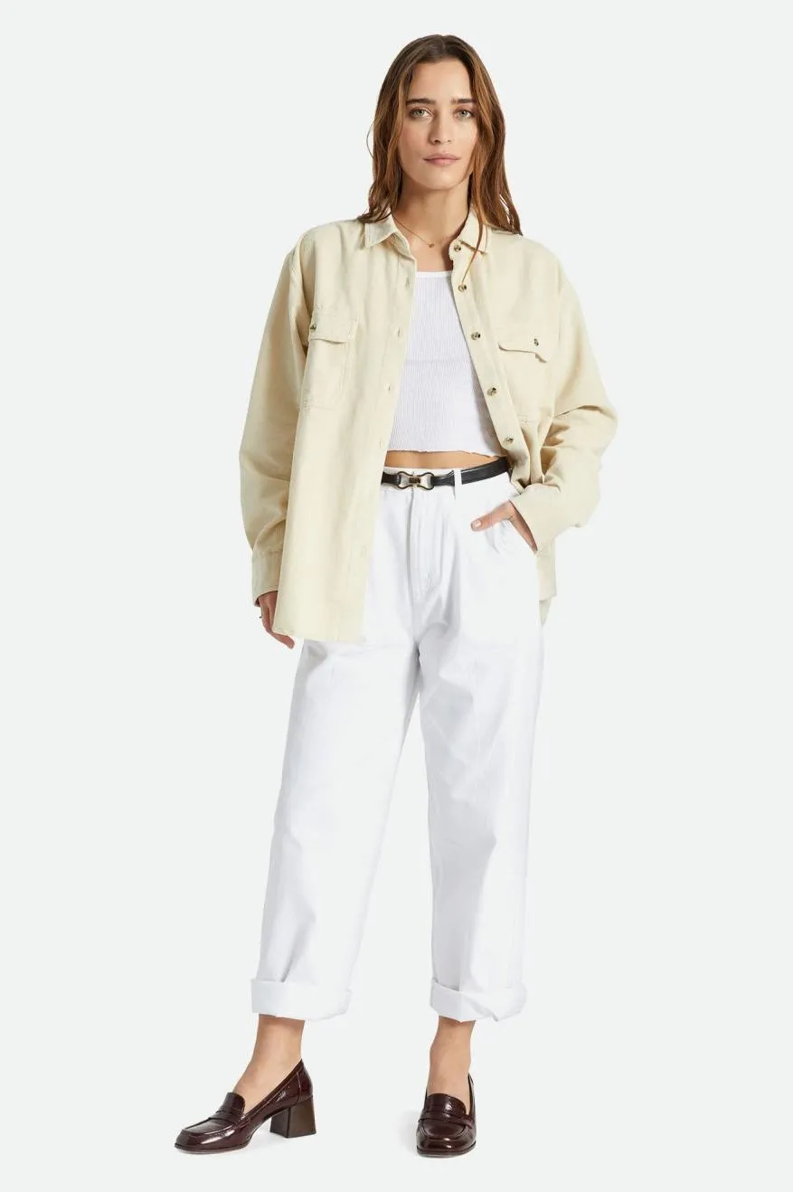 Bowery Boyfriend Corduroy Overshirt - Whitecap