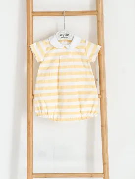 Boys Rapife Lemon Stripe Peter Pan Romper