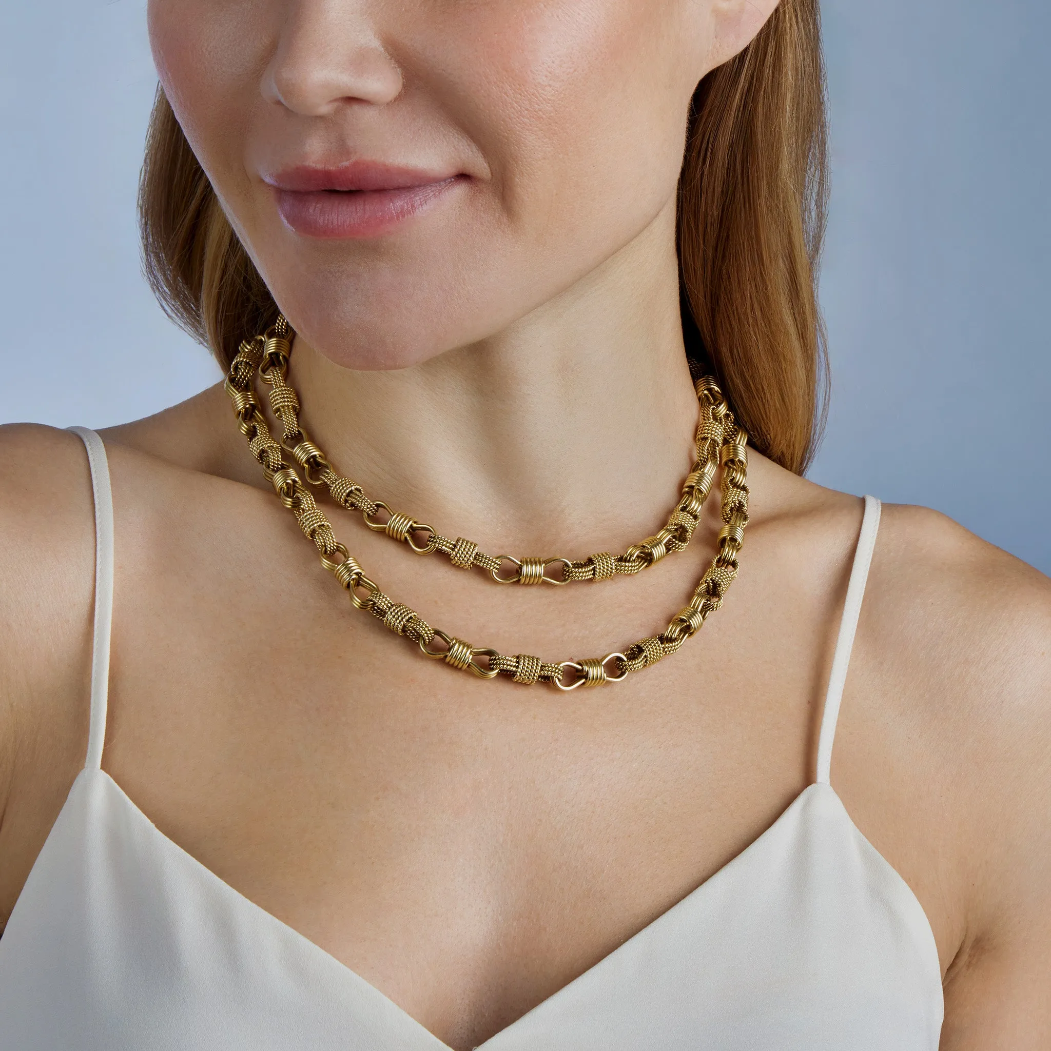 Bulgari Rome 18K Gold Long Chain Necklace