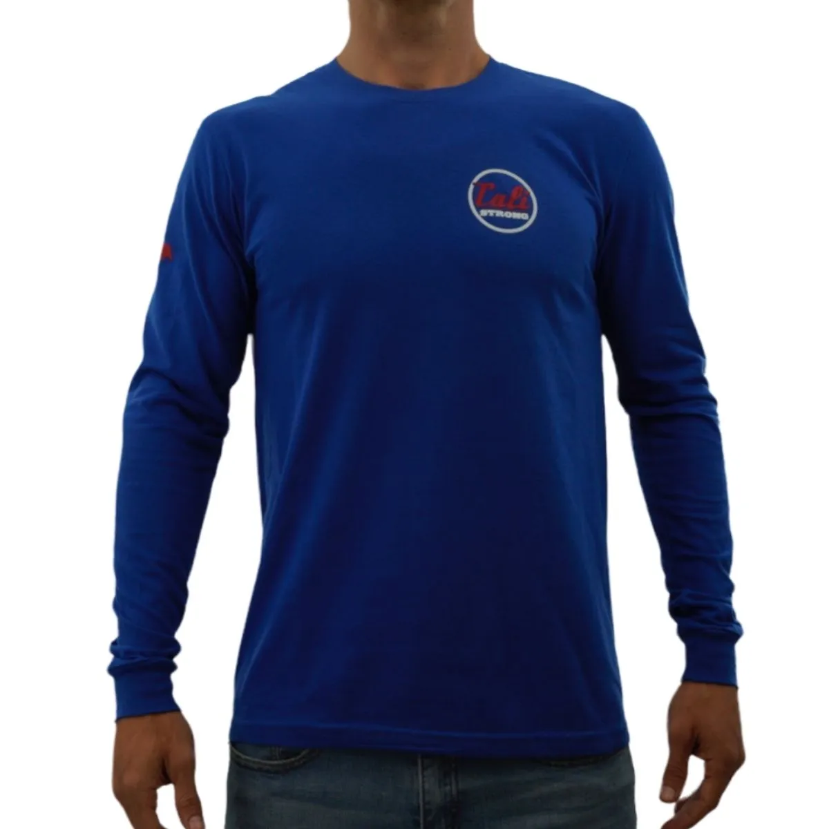 CALI Strong Classic Long Sleeve T-Shirt Premium Cotton Suede Royal