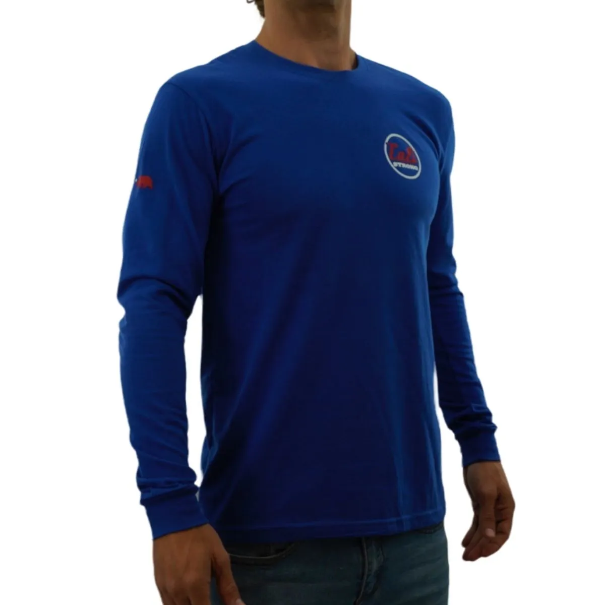 CALI Strong Classic Long Sleeve T-Shirt Premium Cotton Suede Royal