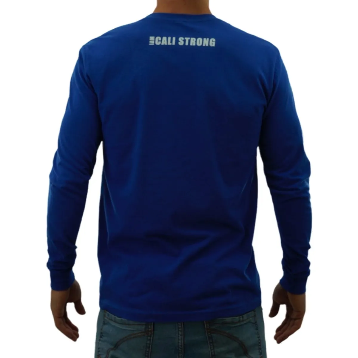 CALI Strong Classic Long Sleeve T-Shirt Premium Cotton Suede Royal