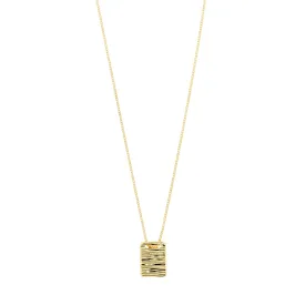 CARE recycled square coin necklace gold-plated