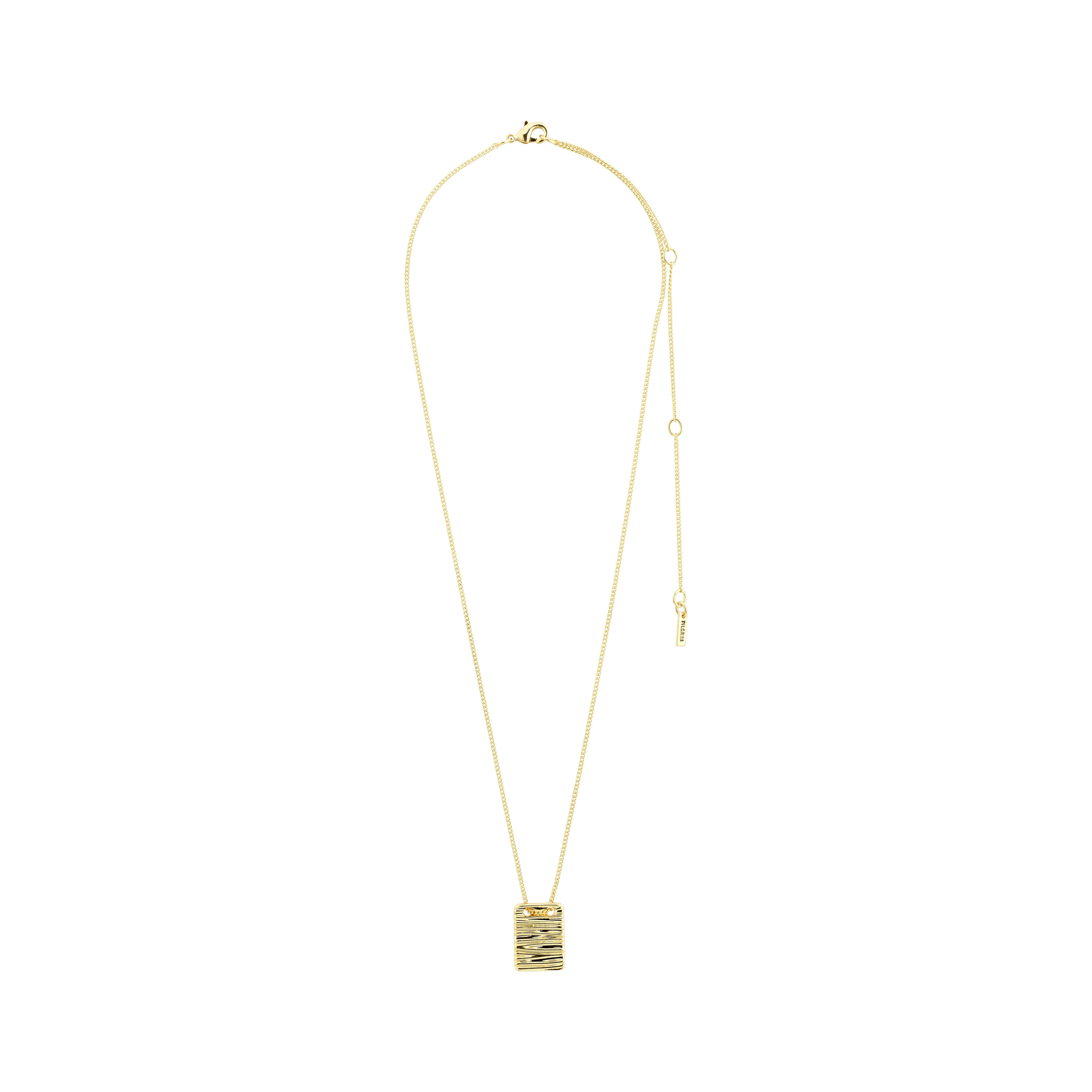 CARE recycled square coin necklace gold-plated