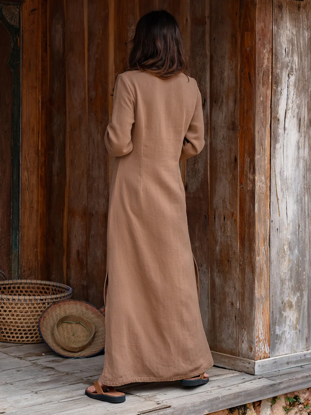 Cielo Ramie Dress Desert Sand