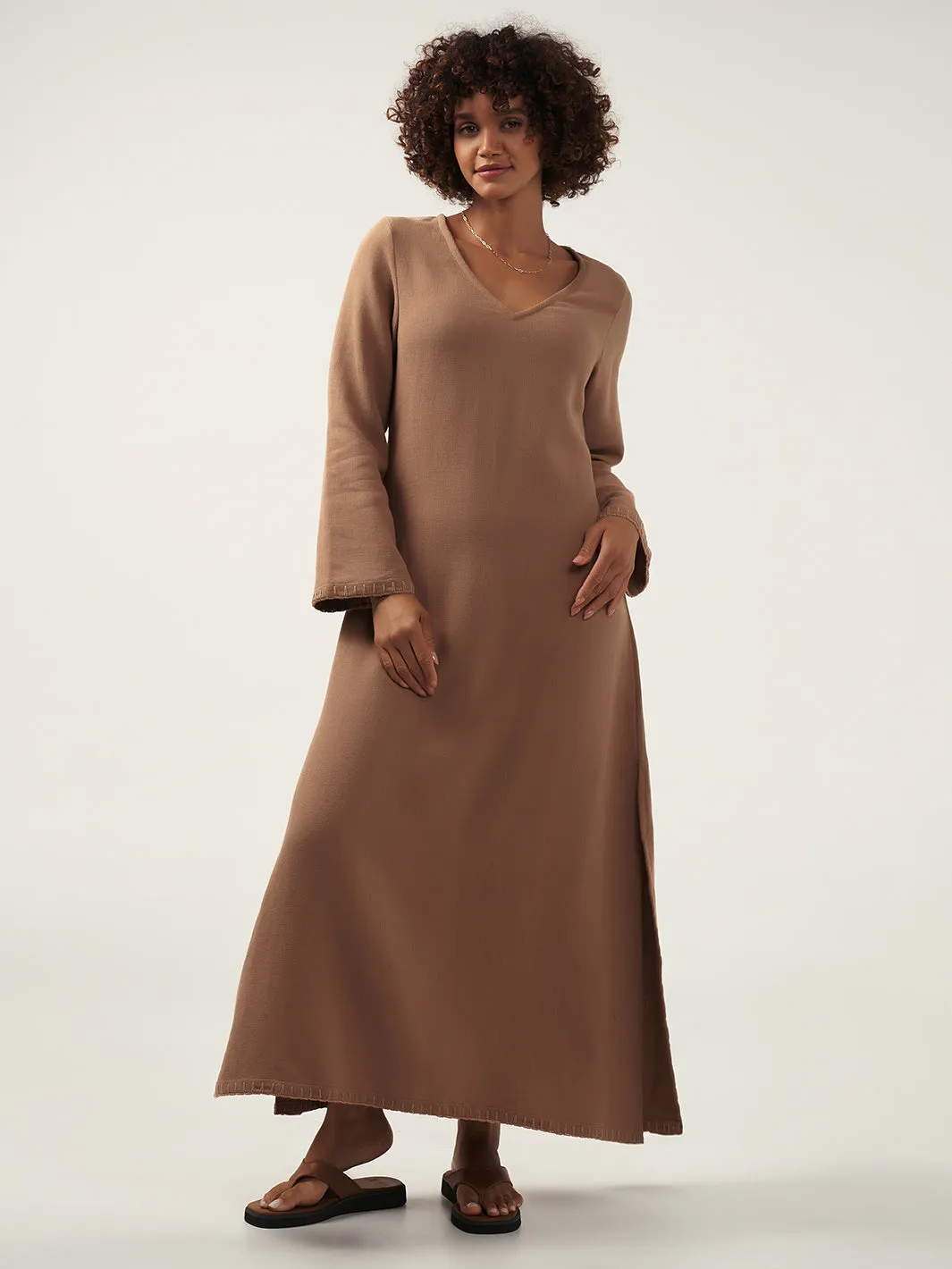 Cielo Ramie Dress Desert Sand